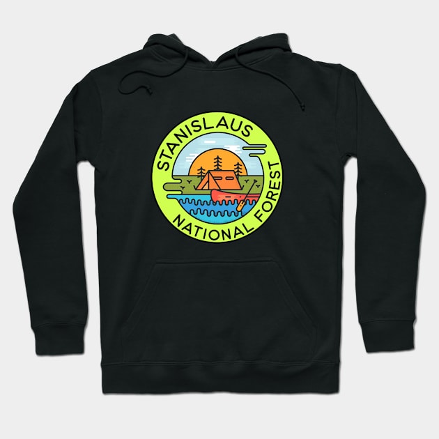 Stanislaus National Forest California Camping Canoe Hoodie by DD2019